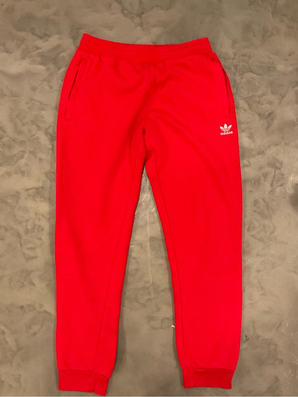 adidas Red Jogger Sweatpants with Drawstring